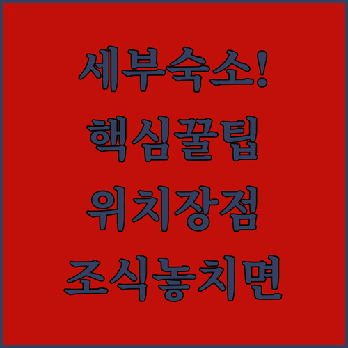 세부 시티 숙소 추천 TOP 5 위치 장점 후기 분석 조식 시설 알아보기