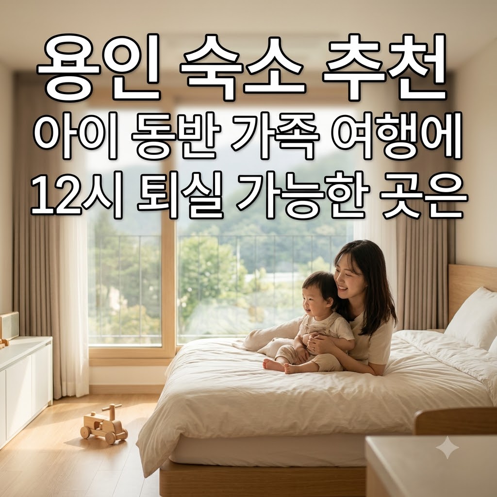 용인 숙소 추천 아이 동반 가족 여행에 12시 퇴실 가능한 곳은