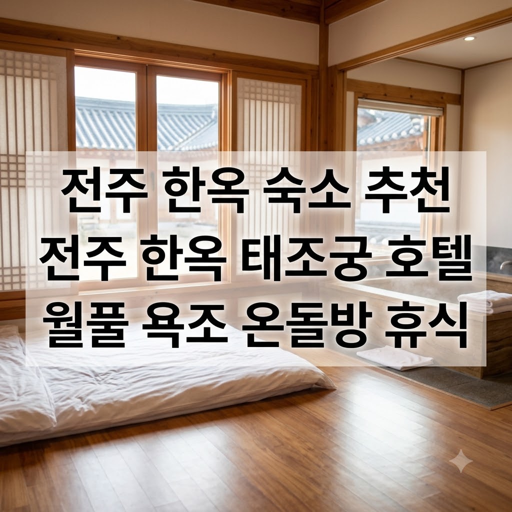 전주 한옥 숙소 추천 전주 한옥 태조궁 호텔 월풀 욕조 온돌방 휴식