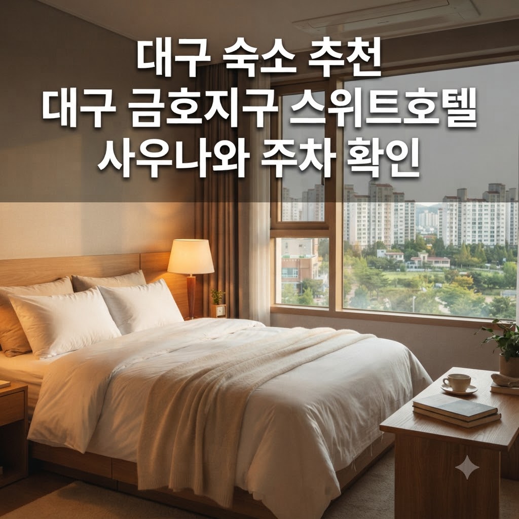 대구 숙소 추천 대구 금호지구 스위트호텔 사우나와 주차 확인