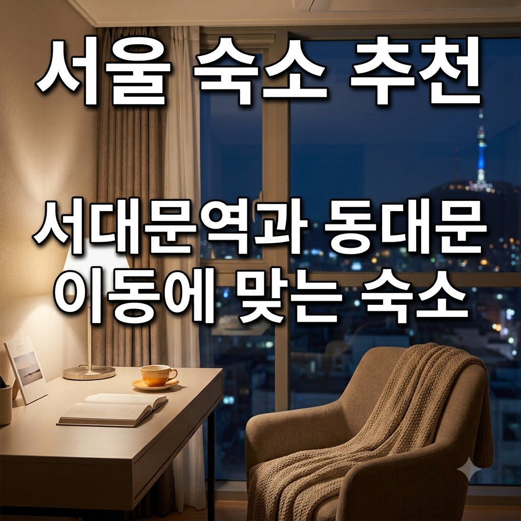 서울 숙소 추천 서대문역과 동대문 이동에 맞는 숙소