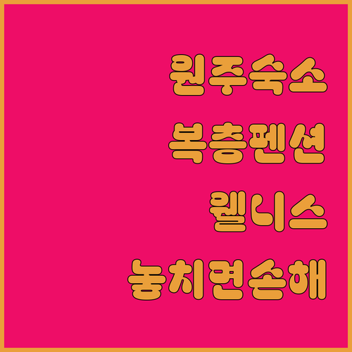 원주 숙소 추천 복층 펜션부터 웰니스 시설을 갖춘 호텔까지 다섯 곳