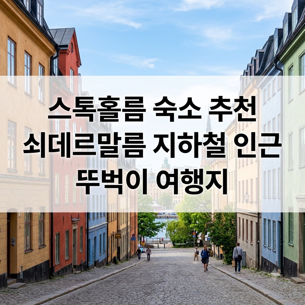스톡홀름 숙소 추천 쇠데르말름 지하철 인근 뚜벅이 여행지