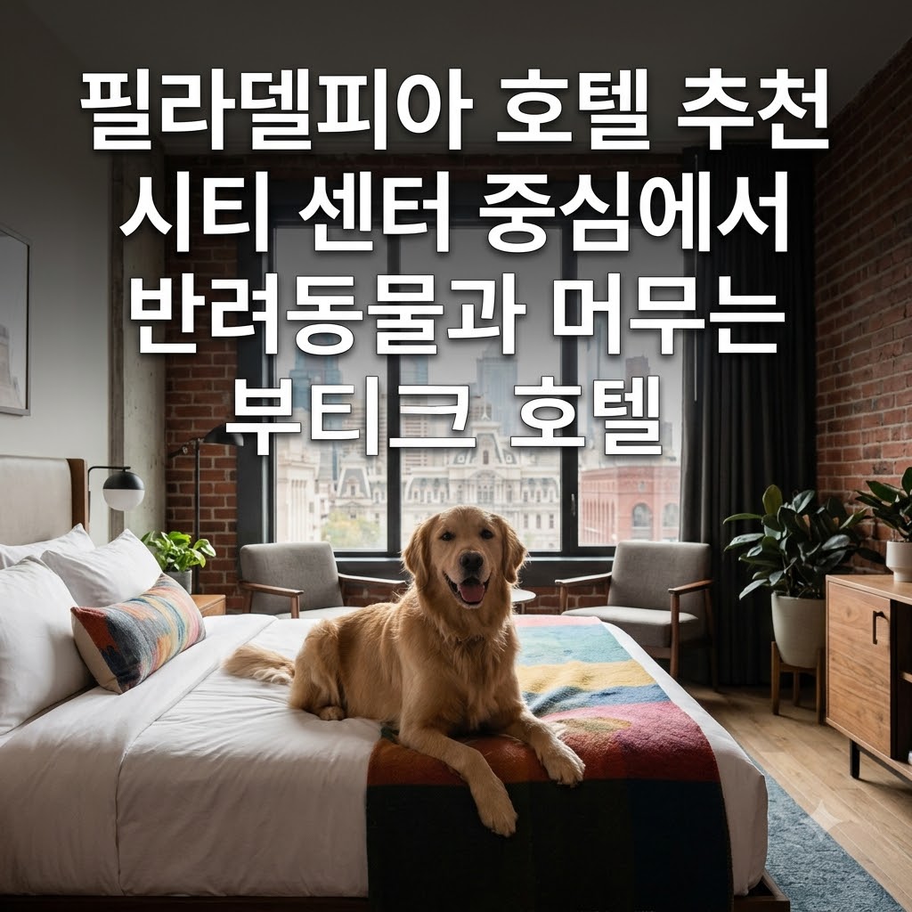 필라델피아 호텔 추천 시티 센터 중심에서 반려동물과 머무는 부티크 호텔