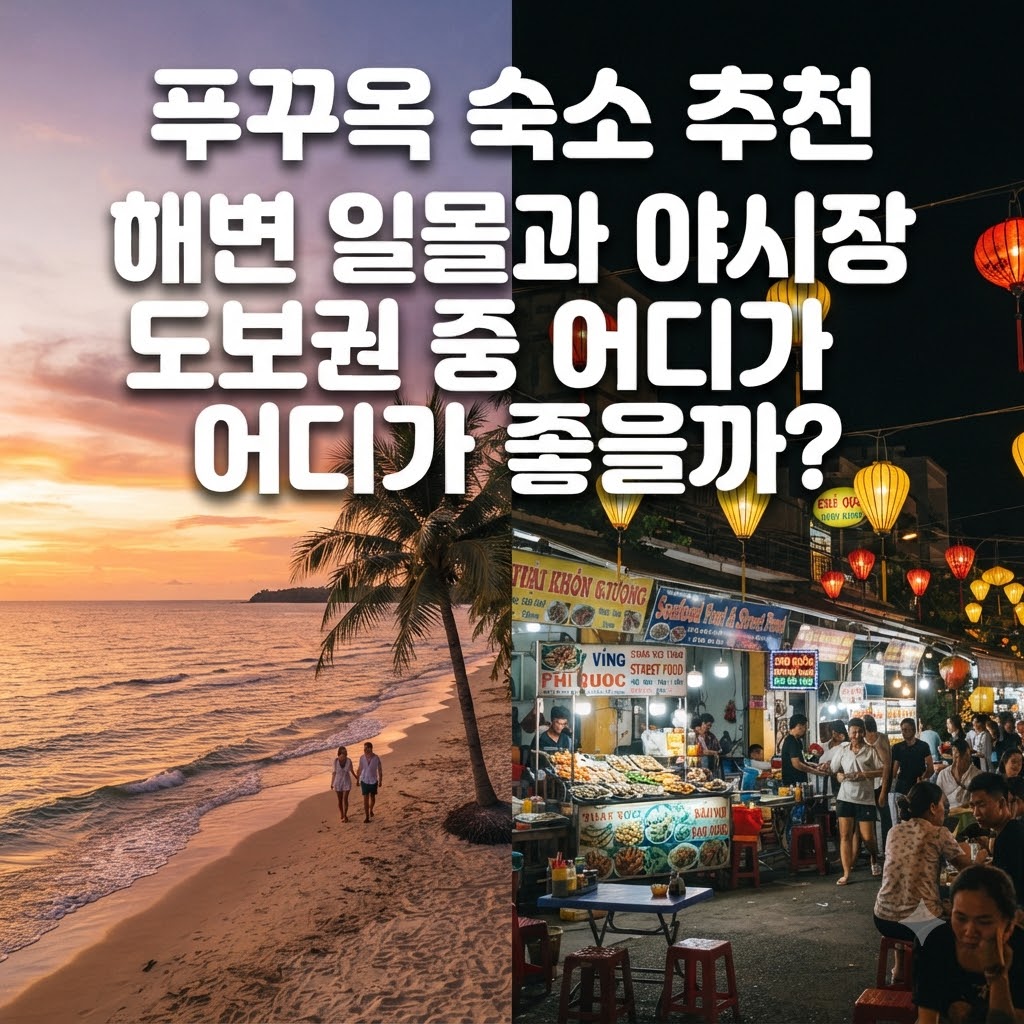 푸꾸옥 숙소 추천 해변 일몰과 야시장 도보권 중 어디가 좋을까?